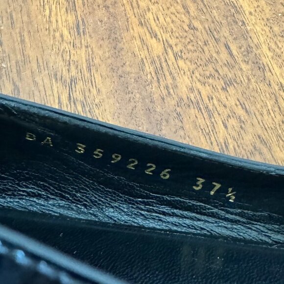 Saint Laurent Paris Black Patent Leather Pointed Toe Ballet Flats - Picture 2 of 13